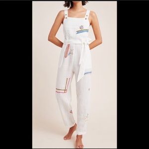 Anthropologie Embroidered Jumpsuit
